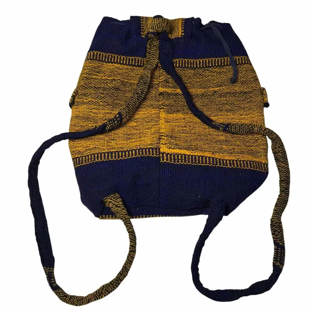 Los Angeles Lakers NBA Woven Serape Style Embroidered Drawstring Backpack Bag